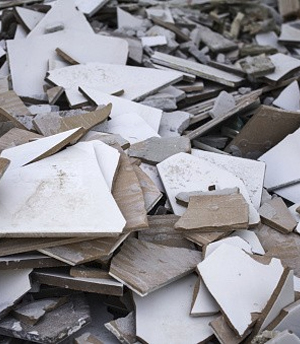 Schutt vom Abriss eines Gebäudes